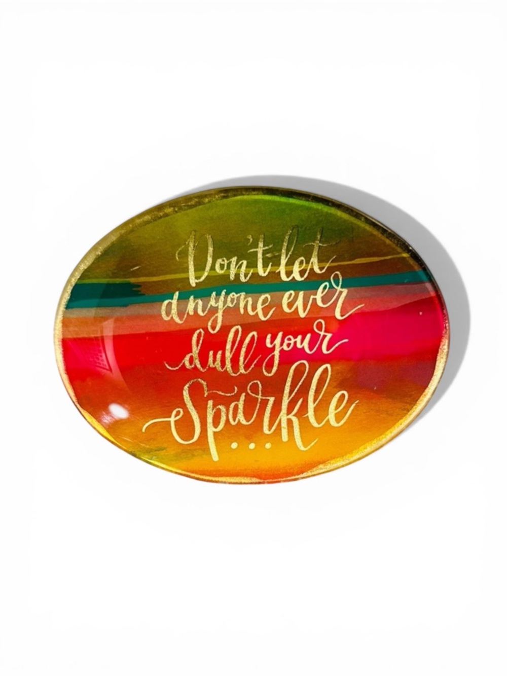 Colorful Decorative Plate with Inspirational Quote